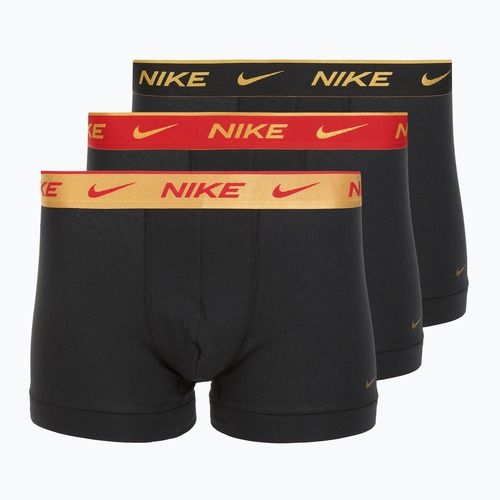 Vyriškos trumpikės Nike Everyday Cotton Stretch Trunk 3 poros blk/university red/wheat gold/black high shine wb