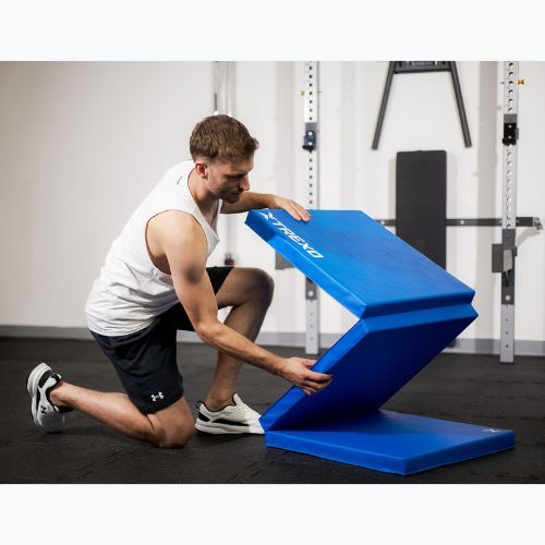 Gimnastikos kilimėlis TREXO sulankstomas 180 x  60 x 5 cm  mėlynas