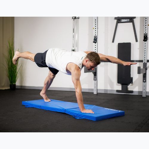 Gimnastikos kilimėlis TREXO sulankstomas 180 x  60 x 5 cm  mėlynas