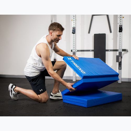 Gimnastikos kilimėlis TREXO sulankstomas 195 x 80 x 5 cm mėlynas