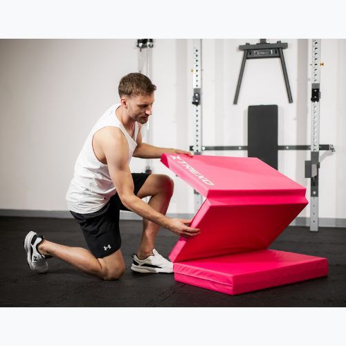 Gimnastikos kilimėlis TREXO sulankstomas 195 x 80 x 5 cm rožinis