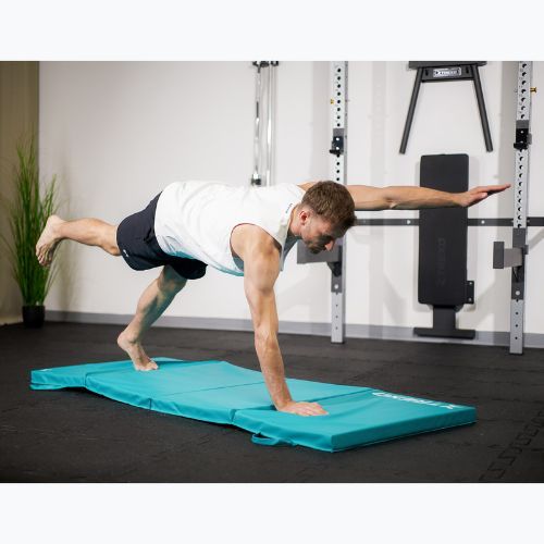 Gimnastikos kilimėlis TREXO sulankstomas 195 x 80 x 5 cm žalias
