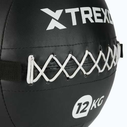Medicininis kamuolys XTREXO Wall Ball 12 kg juodas