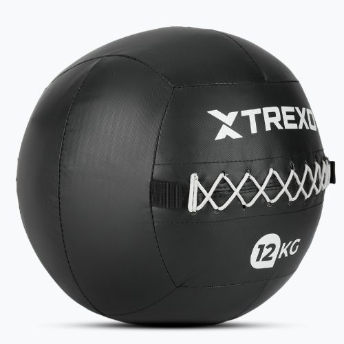 Medicininis kamuolys XTREXO Wall Ball 12 kg juodas