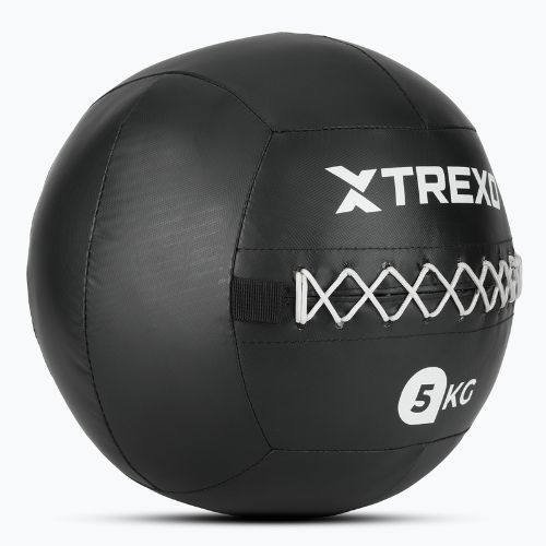 Medicininis kamuolys XTREXO Wall Ball 5 kg juodas