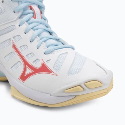 Moteriški tinklinio batai Mizuno Wave Voltage 2 Mid white/calypso coral/pale banan