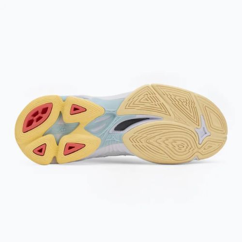 Moteriški tinklinio batai Mizuno Wave Voltage 2 Mid white/calypso coral/pale banan