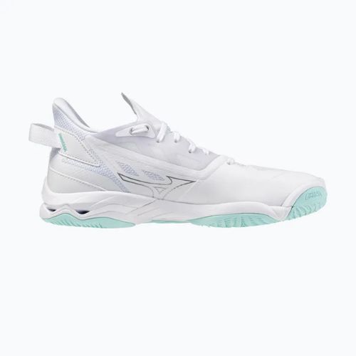 Moteriški batai rankiniam Mizuno Wave Mirage 5 white/blue tint