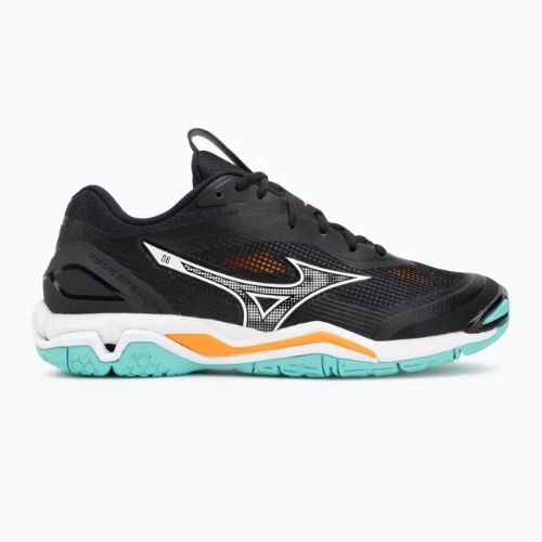 Batai rankiniam Mizuno Wave Stealth 6 black/tangelo/ice green