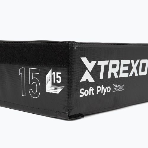 Sulankstoma plyometrinė dėžė TREXO 15 cm juoda