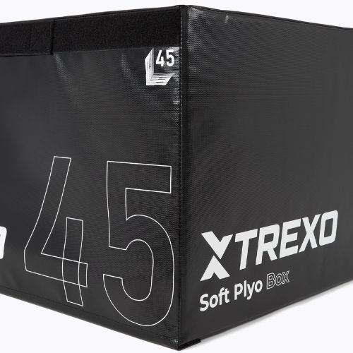 Sulankstoma plyometrinė dėžė TREXO 45 cm juoda
