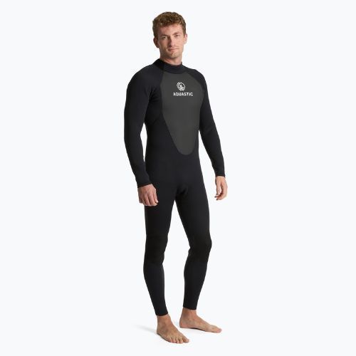 Vyriškas neopreninis kostiumas banglenčių sportui AQUASTIC 4/3 mm WAVEY black