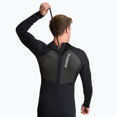 Vyriškas neopreninis kostiumas banglenčių sportui AQUASTIC 4/3 mm WAVEY black