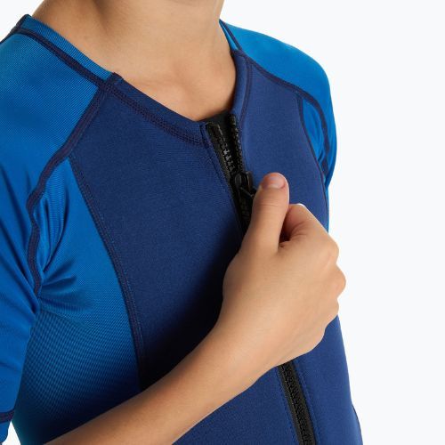 Vaikiškas neopreninis kostiumas AQUASTIC iš neopreno 1.5 mm WAVEY blue