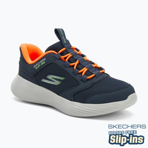Vaikiški batai SKECHERS Go Run 400 V2 Turbo-Brisk tamsiai mėlyni/oranžiniai