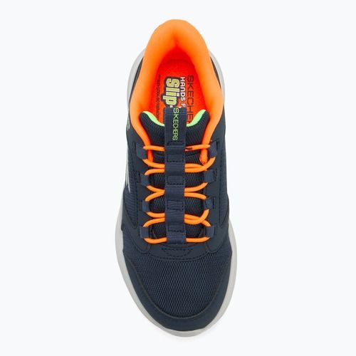 Vaikiški batai SKECHERS Go Run 400 V2 Turbo-Brisk tamsiai mėlyni/oranžiniai