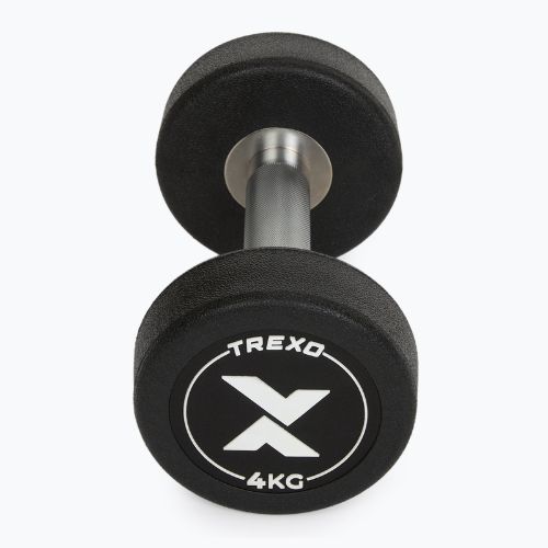 Gumuota ketaus hantelis XTREXO Pro 4 kg black