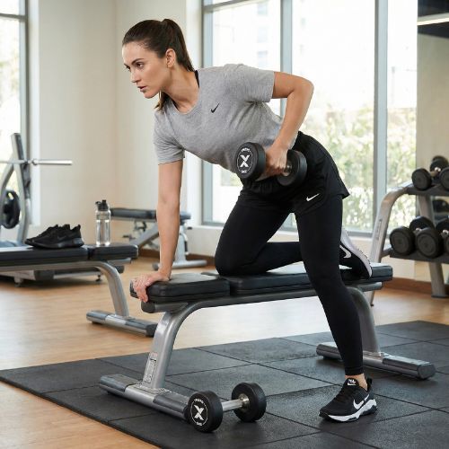 Gumuotas ketaus hantelis XTREXO Pro 6 kg black