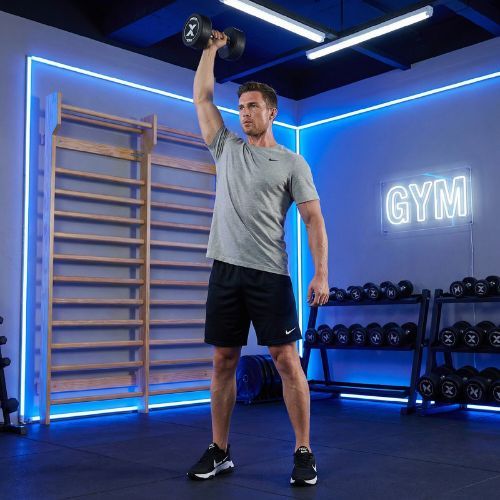 Gumuota ketaus hantelis XTREXO Pro 10 kg black