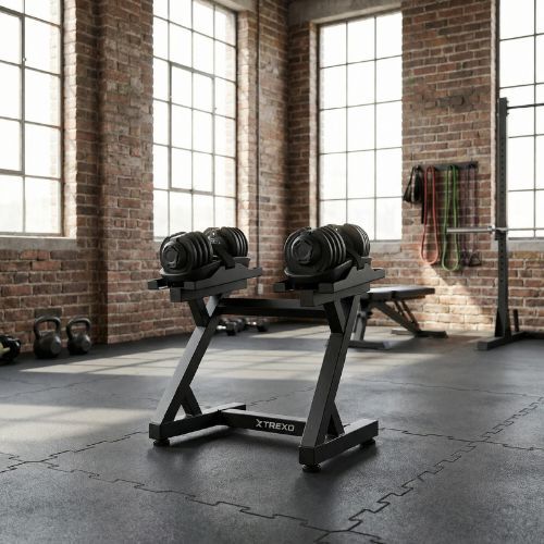 Reguliuojamų hantelių stovas XTREXO black