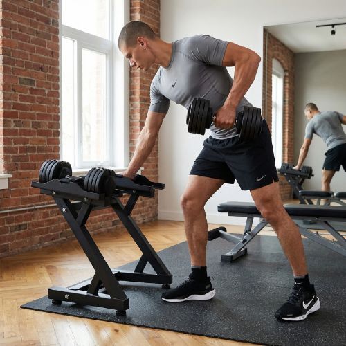 Reguliuojamų hantelių stovas XTREXO black