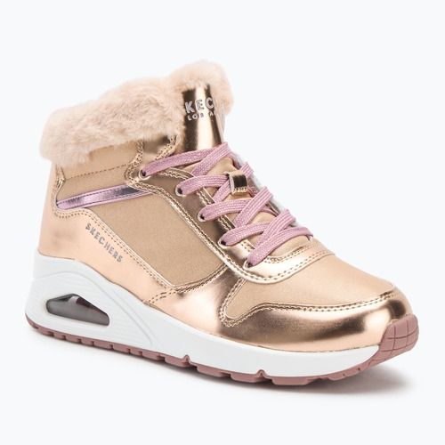 Vaikiški batai SKECHERS Uno Cozy On Air rožinės aukso spalvos
