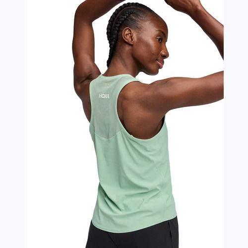 Moteriški bėgimo marškinėliai HOKA Airolite Tank 2.0 jade