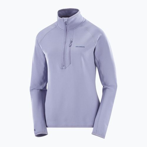 Moteriškas žygio džemperis Salomon Essential Lightwarm Half Zip blue granite