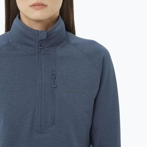 Moteriškas žygio džemperis Salomon Essential Lightwarm Half Zip blue night