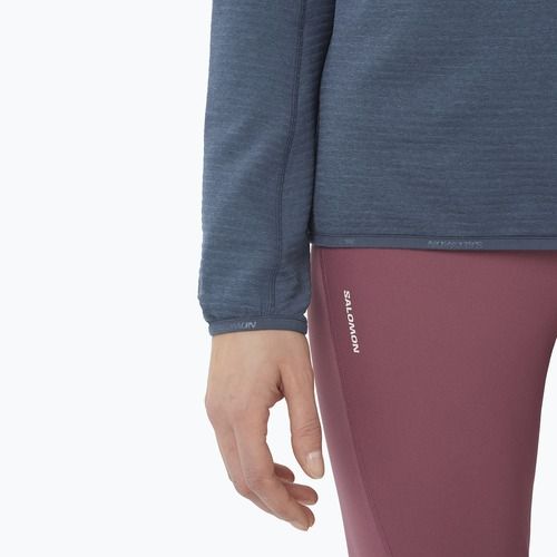 Moteriškas žygio džemperis Salomon Essential Lightwarm Half Zip blue night