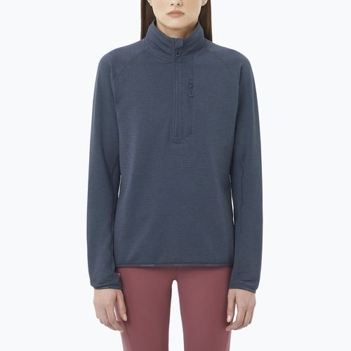 Moteriškas žygio džemperis Salomon Essential Lightwarm Half Zip blue night