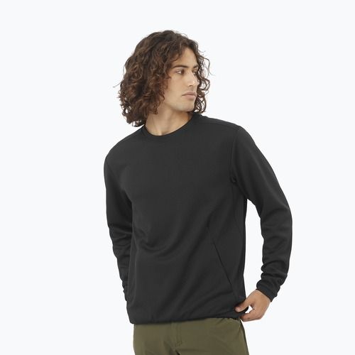 Vyriškas žygio džemperis Salomon Motomesh Crewneck deep black