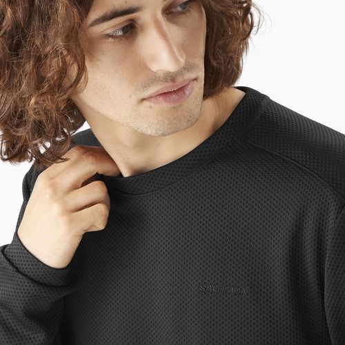 Vyriškas žygio džemperis Salomon Motomesh Crewneck deep black