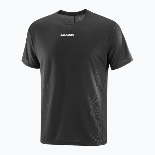 Vyriški bėgimo marškinėliai Salomon Sense Aero GFX deep black