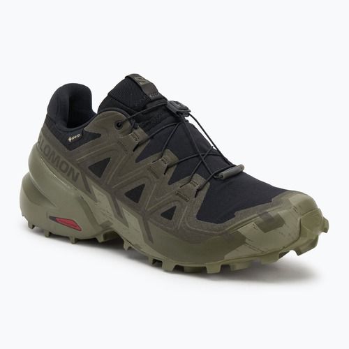 Vyriški bėgimo bateliai Salomon Speedcross 6 GTX juoda/peat/deep lichen green