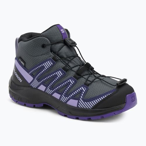 Vaikiški turistiniai batai Salomon XA Pro V8 MID WP turbulence / black / liberty