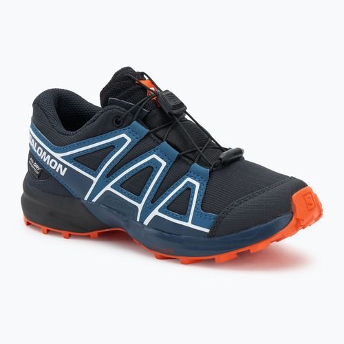 Vaikiški bėgimo bateliai Salomon Speedcross Waterproof tamsiai mėlyna/tamsiai mėlyna/raudona oranžinė