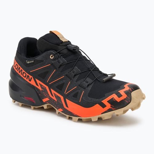 Vyriški bėgimo bateliai Salomon Speedcross 6 GTX juoda/šokiruojanti oranžinė/balta pipirai