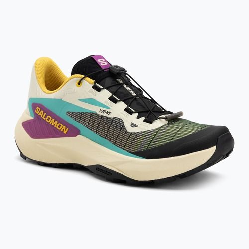 Vyriški bėgimo bateliai Salomon Genesis transparent yellow/black/willowherb