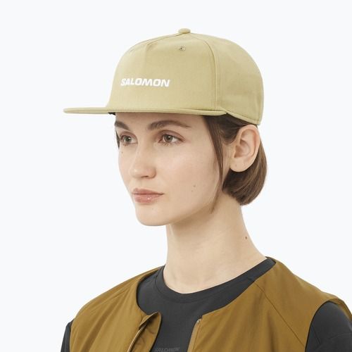 Kepuraitė su snapeliu Salomon Logo Flat gray green