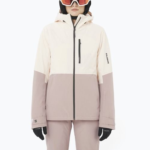 Moteriška slidinėjimo striukė Salomon Highland whisper white/etherea