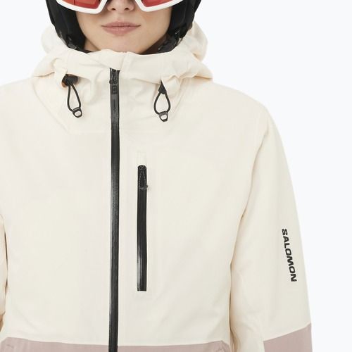 Moteriška slidinėjimo striukė Salomon Highland whisper white/etherea