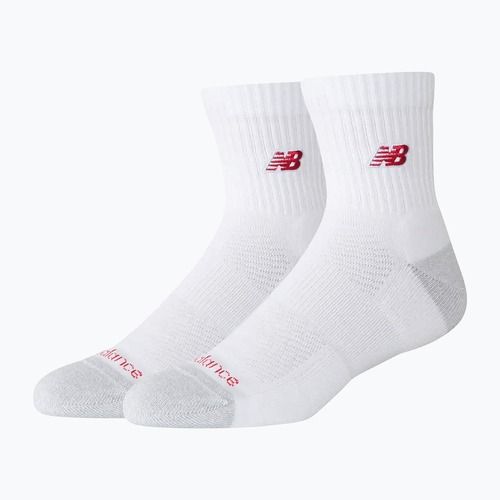 Kojinės New Balance Active Premium Crew Quarter 2 pairs white