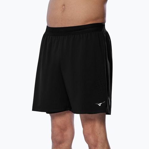 Vyriški bėgimo šortai Mizuno Tech Light 5.5" 2IN1 juodi
