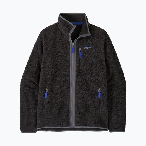 Vyriškas žygio džemperis Patagonia Retro Pile juodas su forge pilka