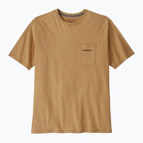 Vyriški marškinėliai Patagonia Boardshort Logo Pocket Responsibili talon gold