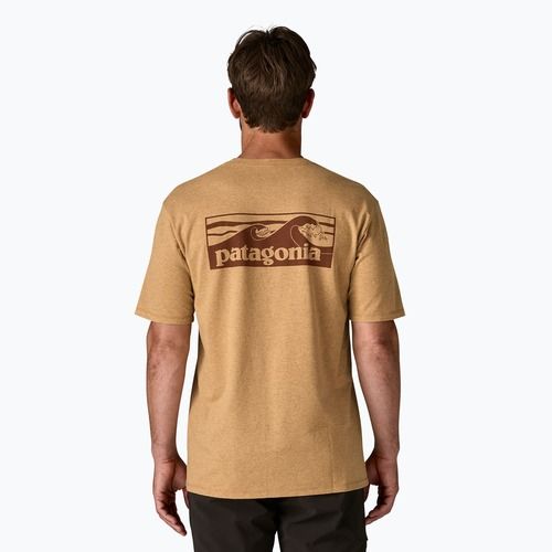 Vyriški marškinėliai Patagonia Boardshort Logo Pocket Responsibili talon gold