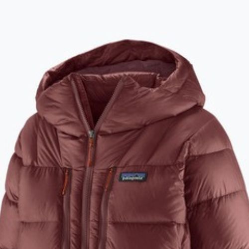 Moteriška pūsta striukė Patagonia Fitz Roy Down Hoody dark ruby w / sizzle red