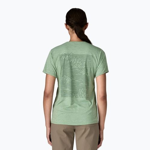 Moteriški marškinėliai Patagonia Cap Cool Daily Graphic Shirt strataspire / ellwood green x-dye