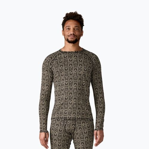 Vyriški termoaktyvūs marškinėliai ilgomis rankovėmis Patagonia Cap Mid Weight Crew flow / sunken blue